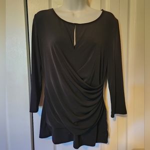 Black NY & Co size M keyhole blouse